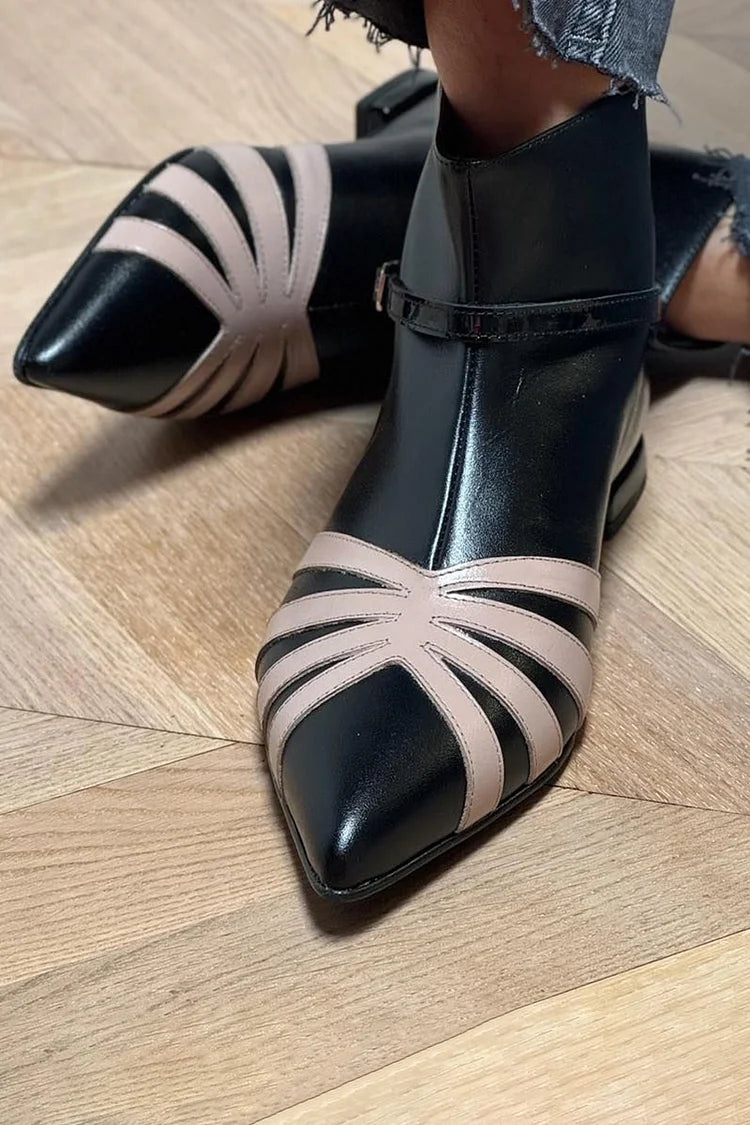Pointed Ankle Boot | Sleek Geometric Design