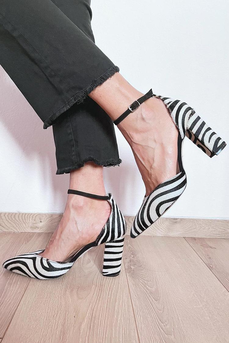 Zebra Print Pumps – Elegant Ankle Strap