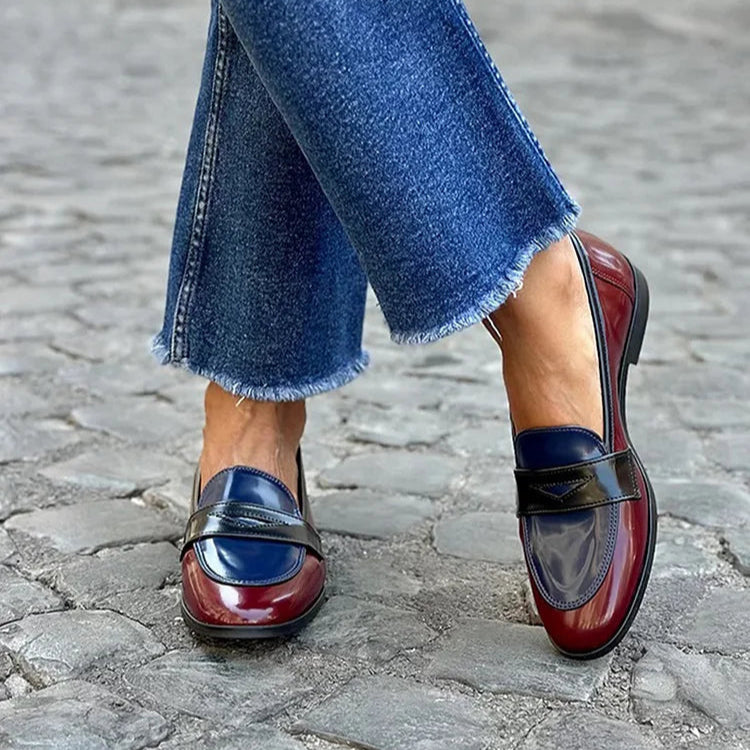 Shiny Tricolore Loafer – Bicolor Glossy Leather