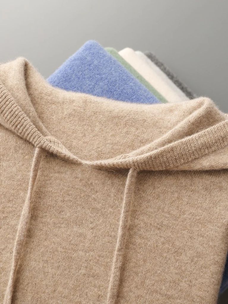 Cashmere Hooded Sweater - Luxury Soft Knitwear by Viretti Milano
