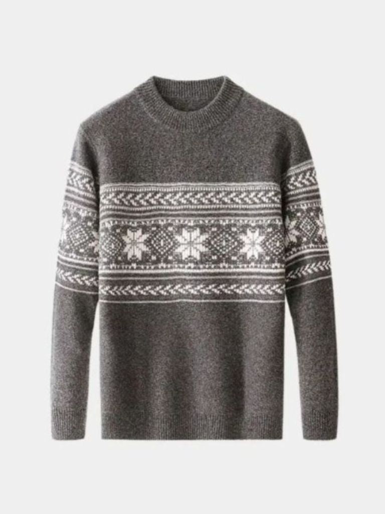 Wool Fair Isle Sweater – Classic Pullover by Viretti Milano