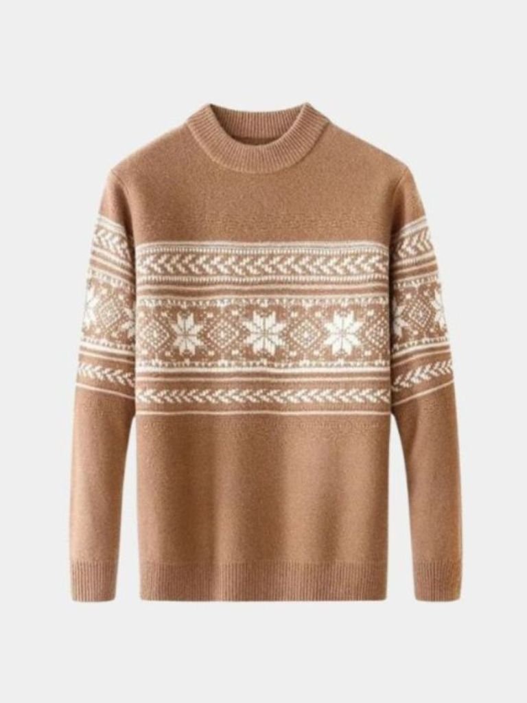Wool Fair Isle Sweater – Classic Pullover by Viretti Milano