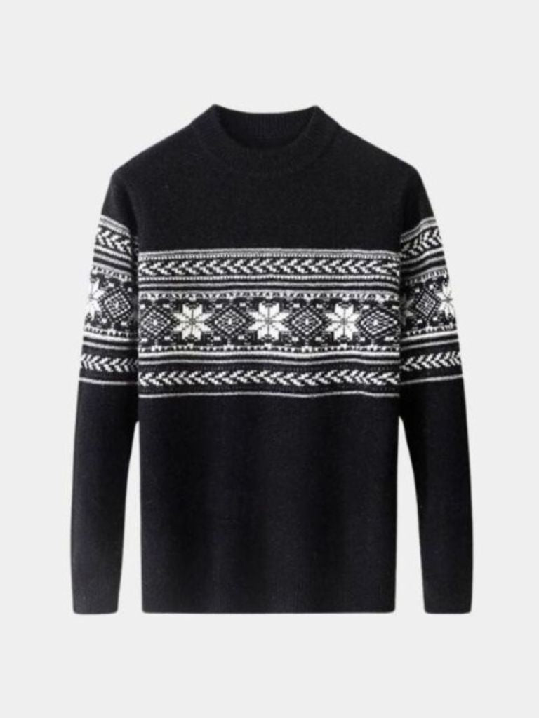 Wool Fair Isle Sweater – Classic Pullover by Viretti Milano