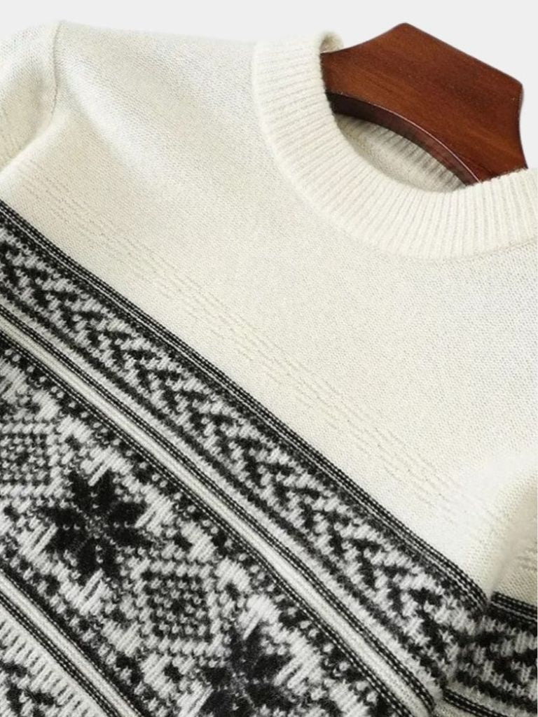 Wool Fair Isle Sweater – Classic Pullover by Viretti Milano