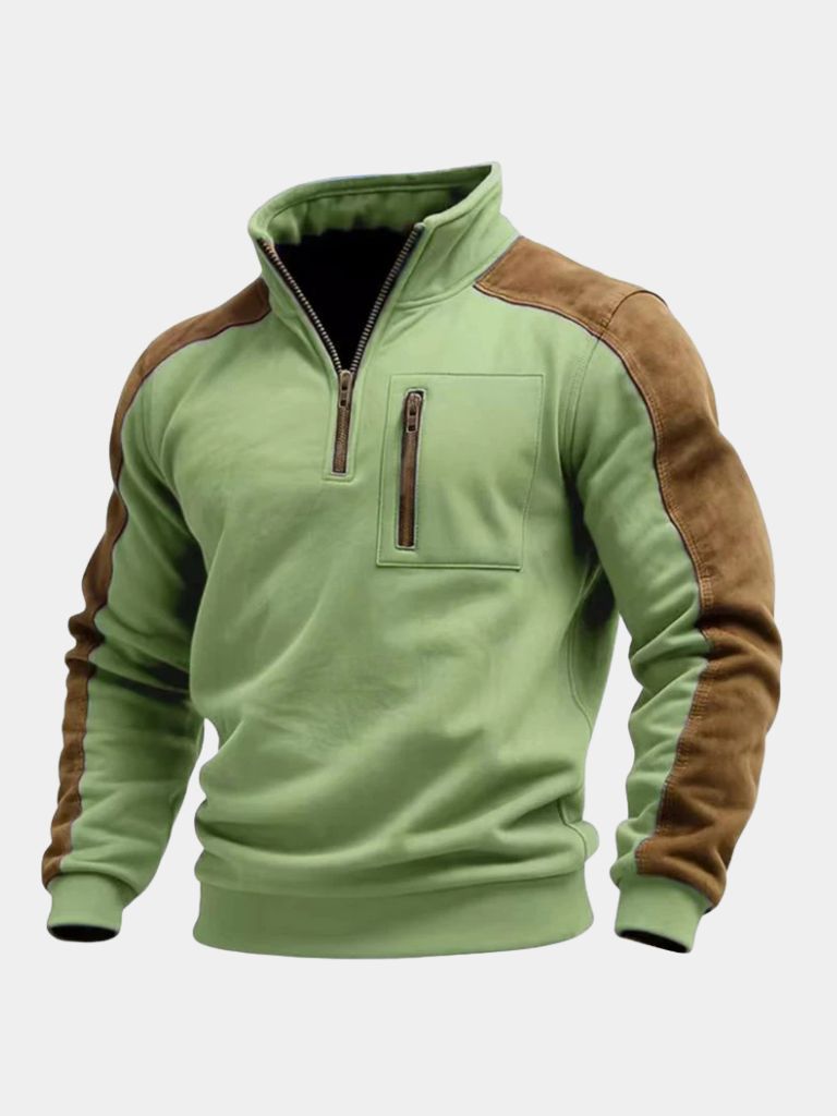 Quarter Zip Pullover | Urban Exploration High Collar Sweater