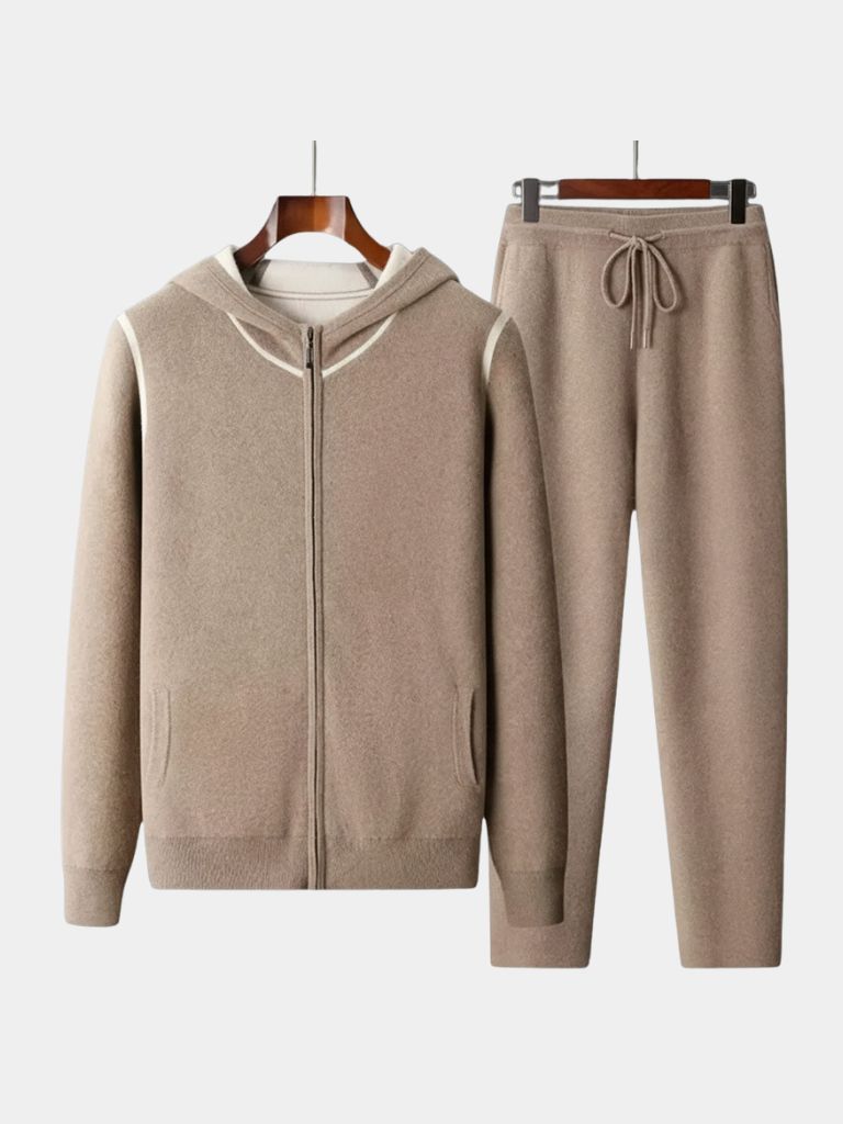 Taupe Cashmere Set – Elegant Knitwear