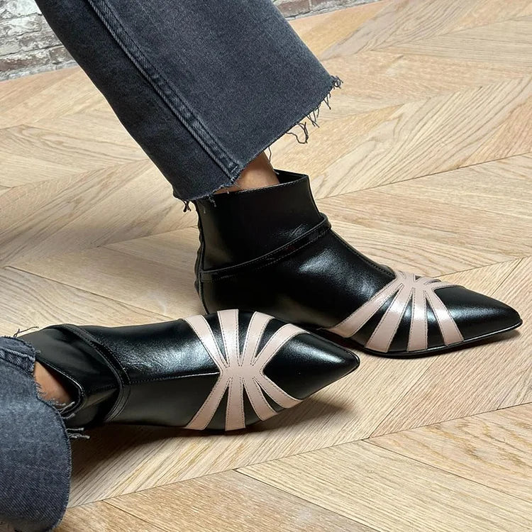 Pointed Ankle Boot | Sleek Geometric Design