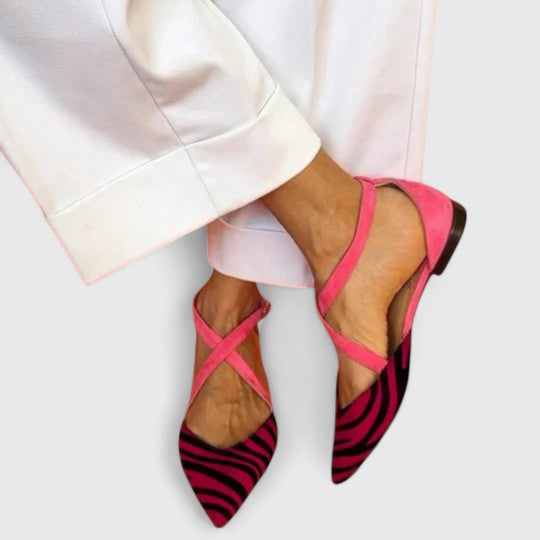 Elegant Ballerina Shoes - Zebra Print Flats