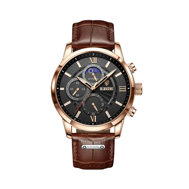 Classic Men's Watch – Luxury Leather Strap