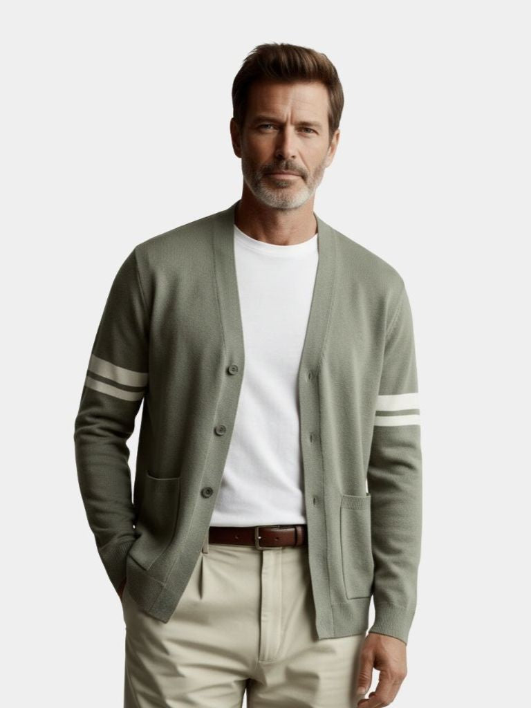 Knit Cardigan – Tailored Wool Blend Sweater