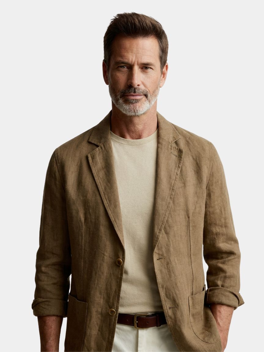 Summer Linen Blazer - Classic Breathable Jacket