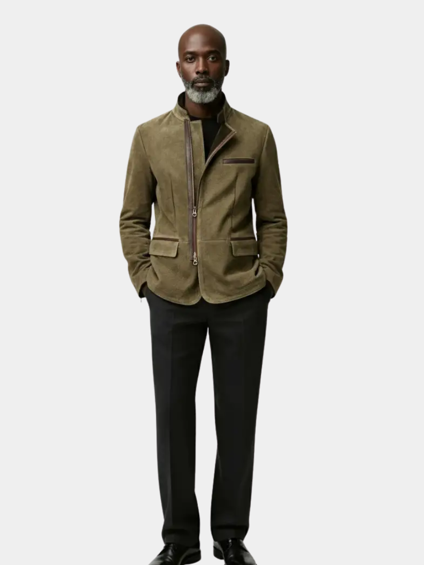 Suede Field Jacket – Classic Italian Style