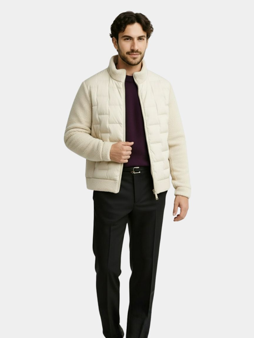 Hybrid Cream Jacket – Lightweight Insulated Coat