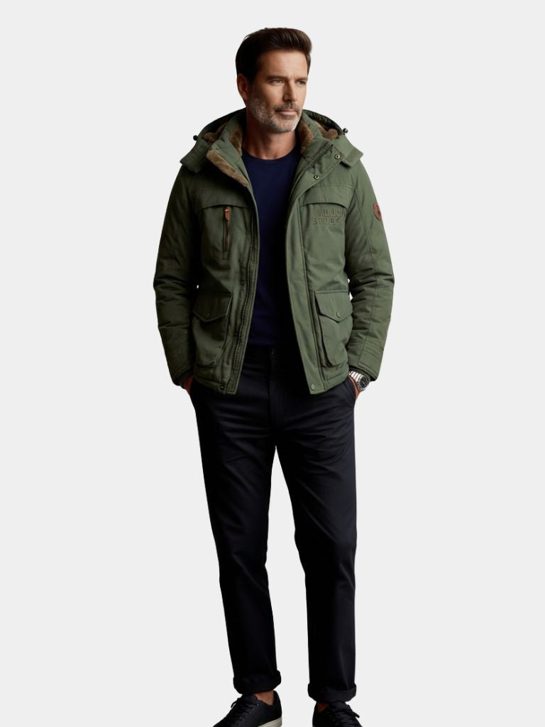 Hooded Military Jacket – Stylish Urban Camo Coat