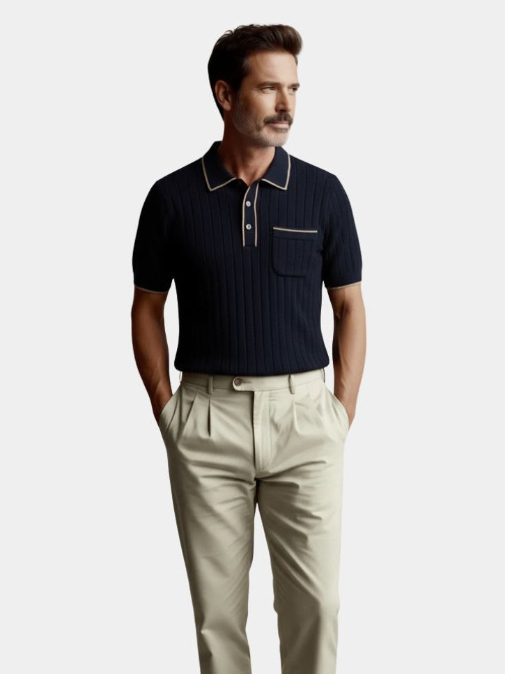 Knit Polo Shirt Classic Elegance