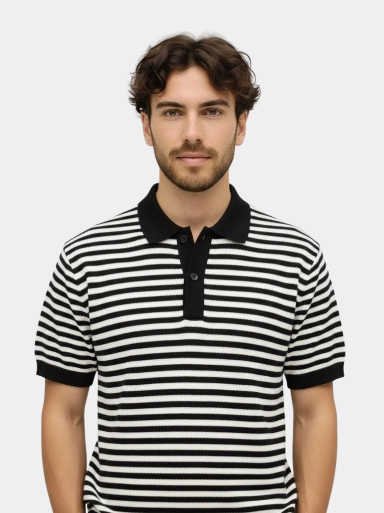 Striped Polo Shirt Classic Elegance