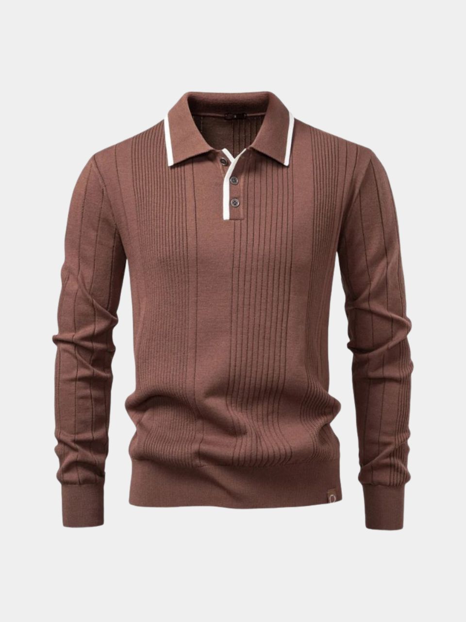 Vertical Ridge Sweater - Slim Fit Ribbed Knitwear