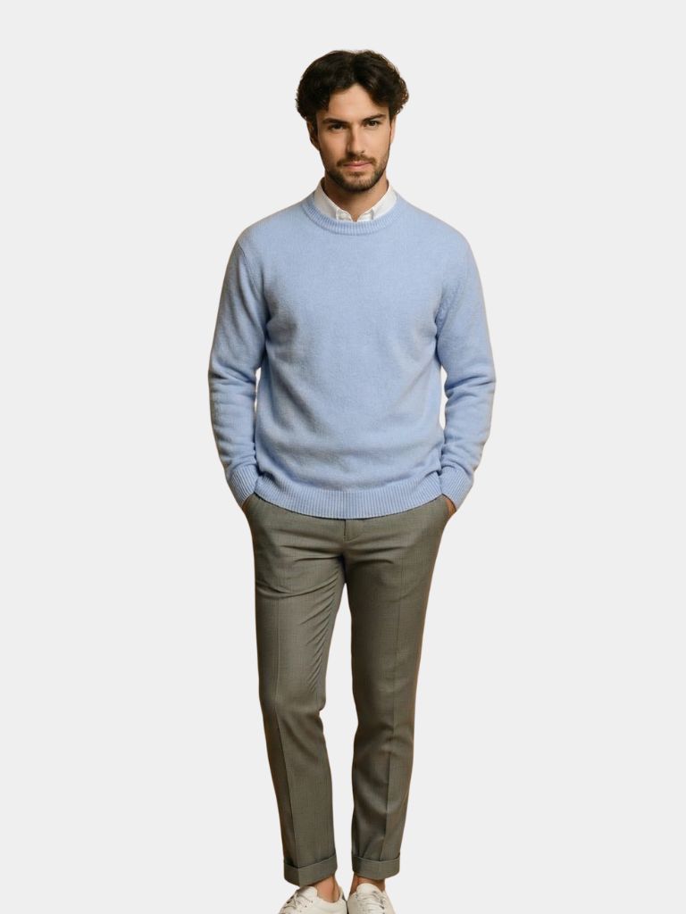 Cotton Pullover – Soft Tailored Sweater by Viretti Milano