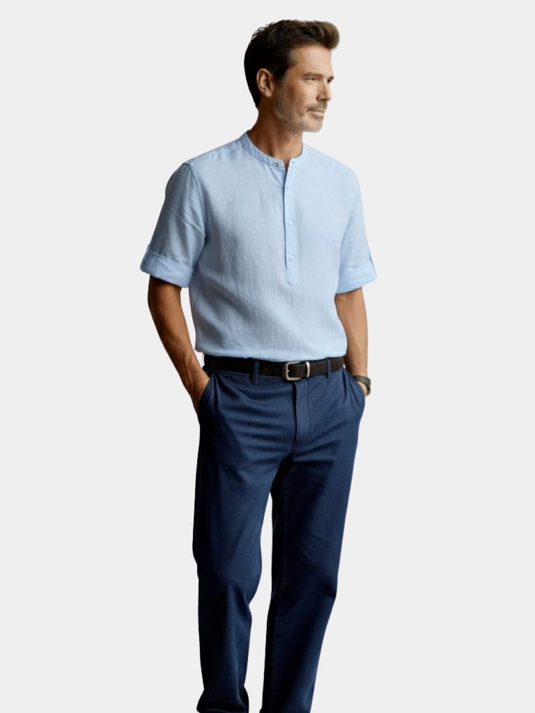 Long Sleeve Henley Shirt – Classic Cotton