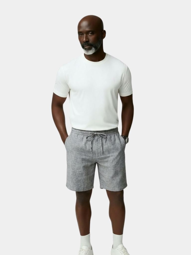 Gray Linen Shorts | Lightweight Breathable Style