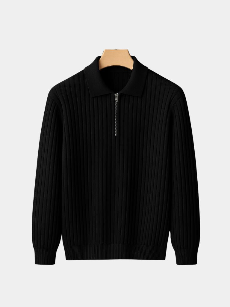 Knit Polo Pullover - Alpine Riviera
