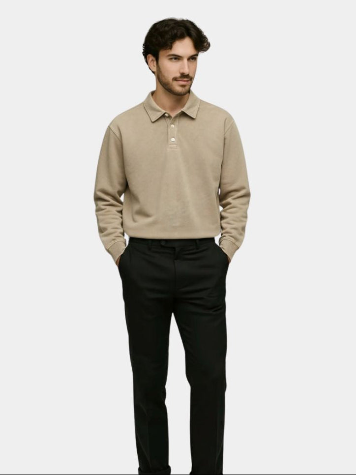 Long Sleeve Polo Shirt Canyon Mist