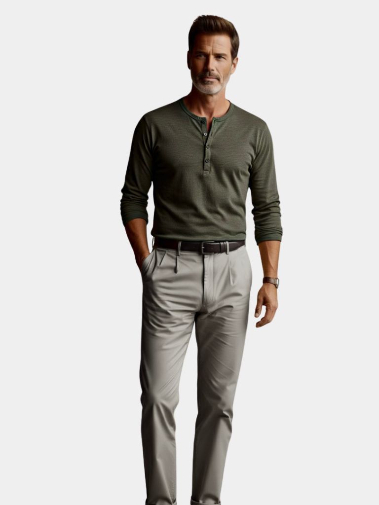 Long Sleeve Henley Premium Shirt