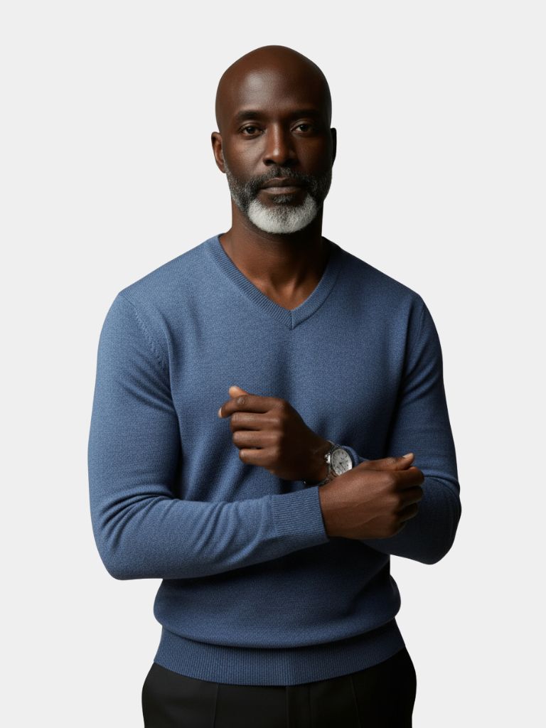 Cashmere V-Neck Sweater | Luxury Wool Blend