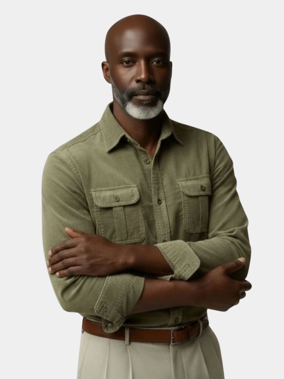 Corduroy Business Shirt | Refined Stitching