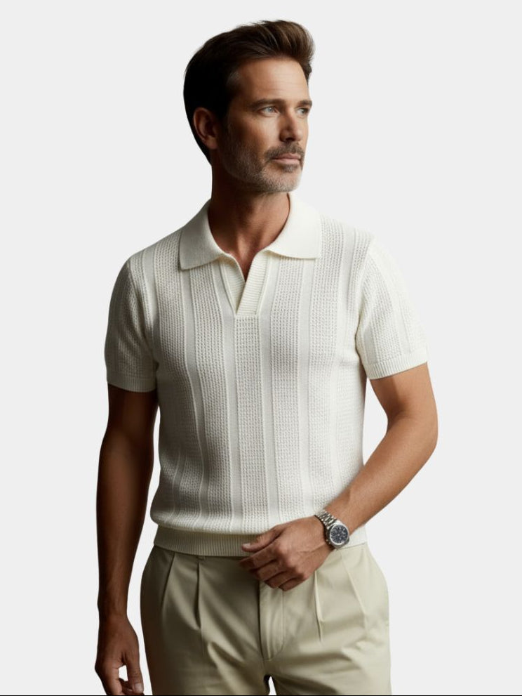Ivory Polo Shirt Classic Elegance