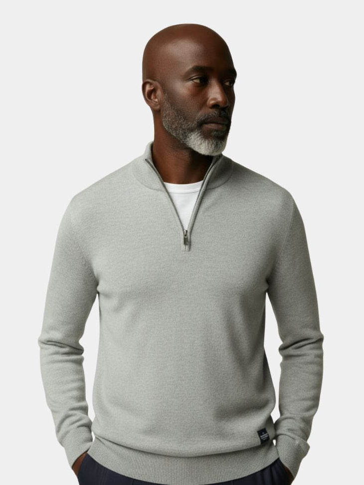 Half Zip Pullover Lightweight Cotton Blend