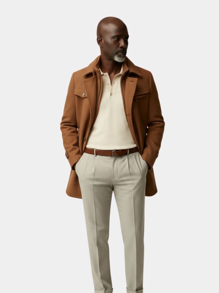 Wool Blend Coat – Elegant Winter Overcoat