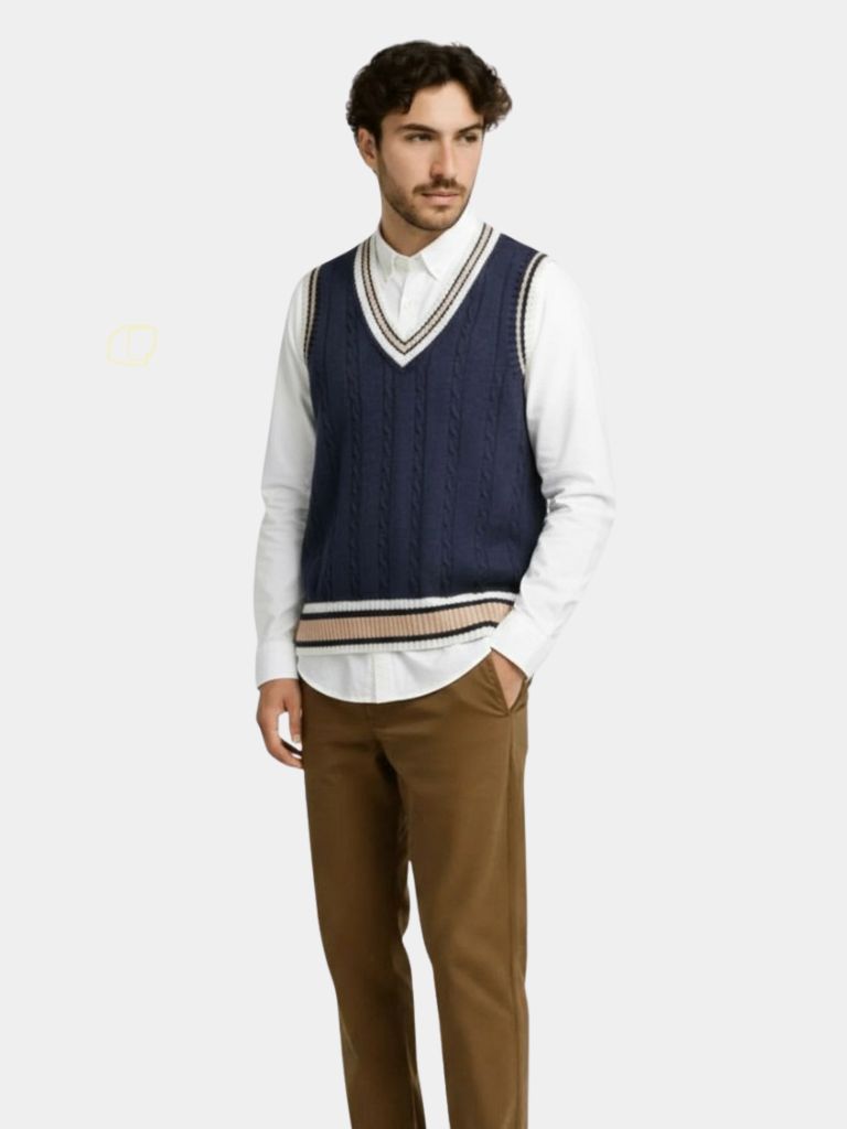 V-Neck Knit Vest – Elegant Luxury