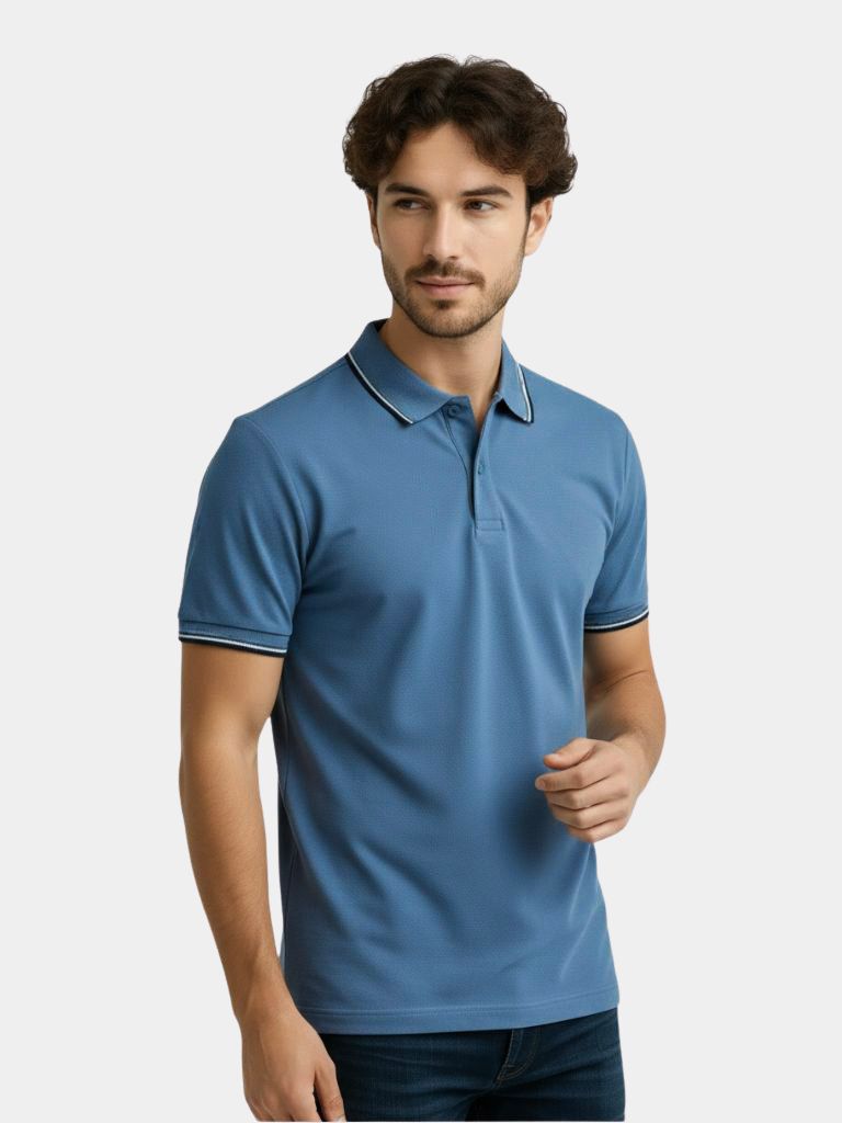 Azure Polo Shirt Classic Elegance