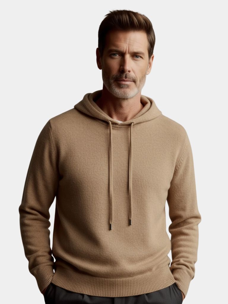 Cashmere Hooded Sweater - Luxury Soft Knitwear by Viretti Milano