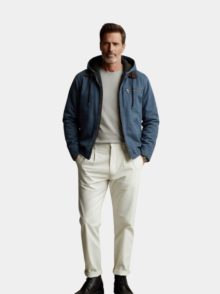 Hooded Work Jacket - Durable Utility Coat