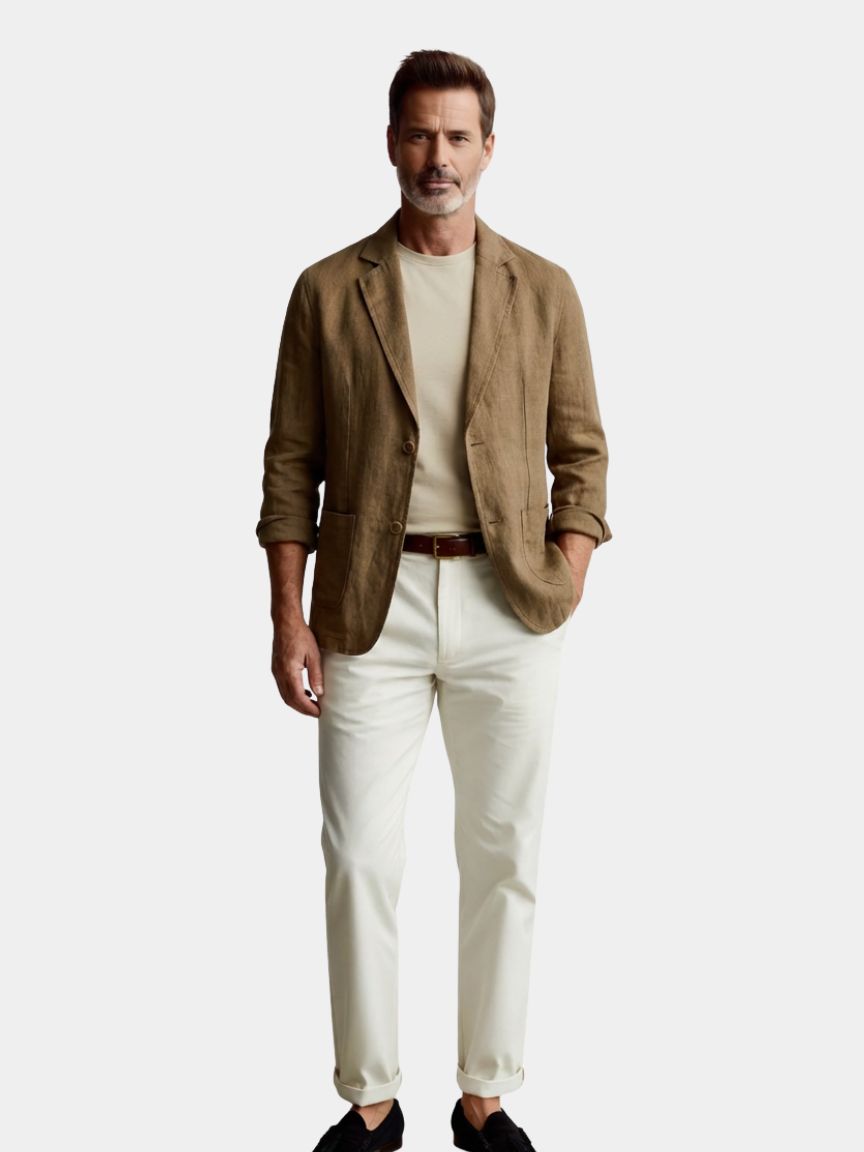 Summer Linen Blazer - Classic Breathable Jacket
