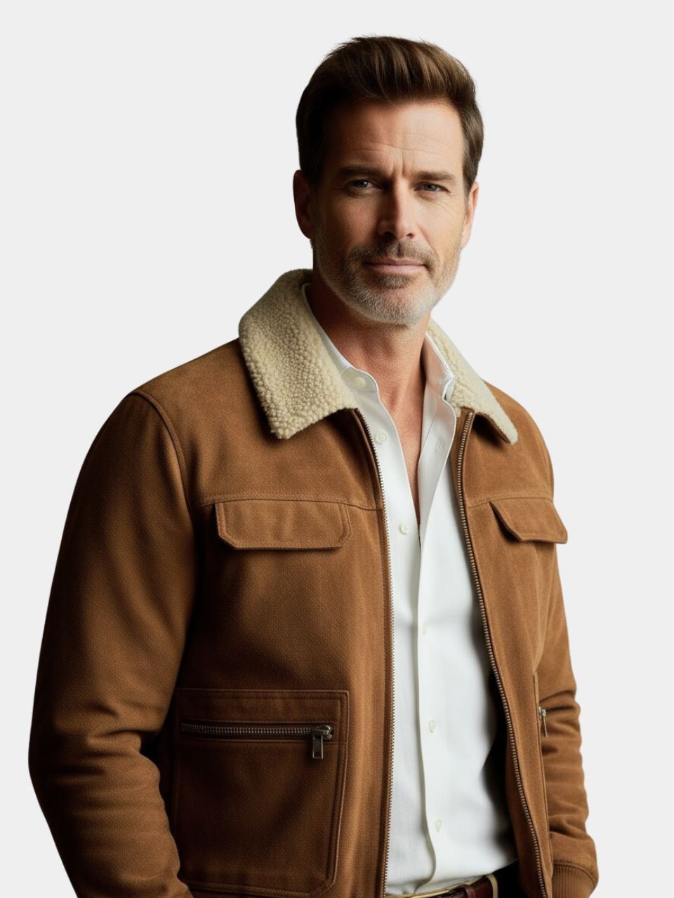 Fleece Suede Jacket - Elegant Premium Coat