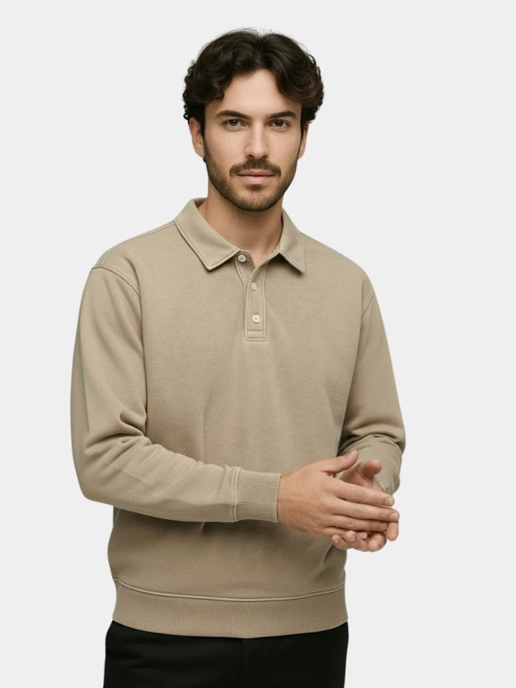 Long Sleeve Polo Shirt Canyon Mist