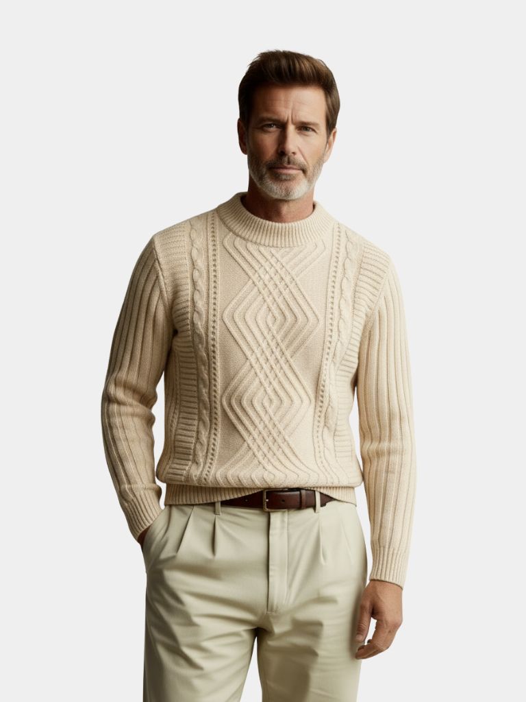 Minimalist Textured Sweater – Luxury Knitwear by Viretti Milano
