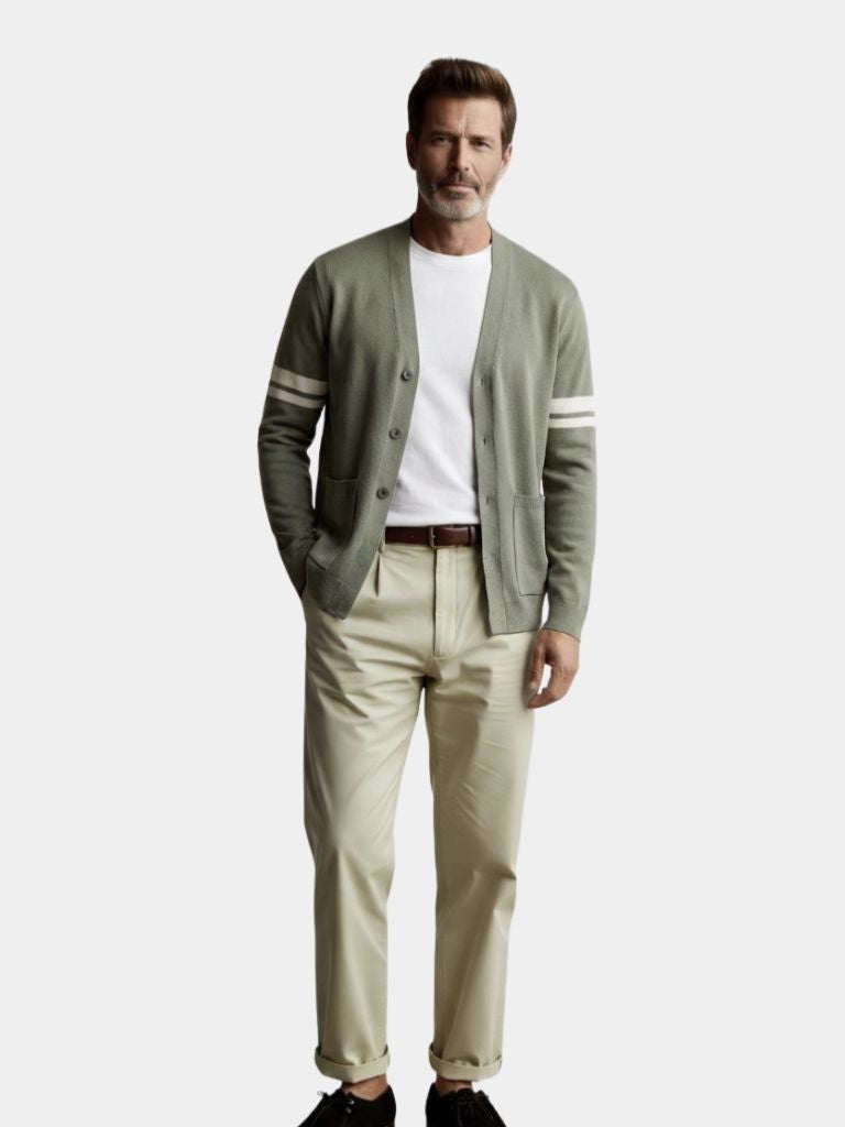 Knit Cardigan – Tailored Wool Blend Sweater