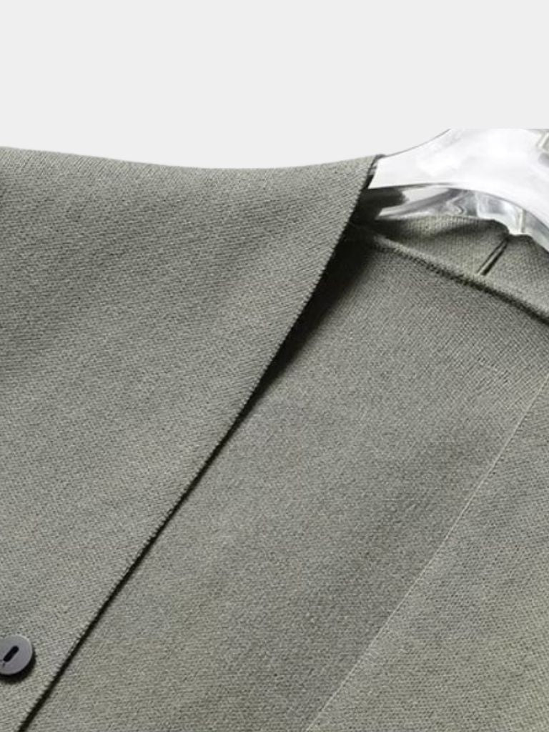 Knit Cardigan – Tailored Wool Blend Sweater