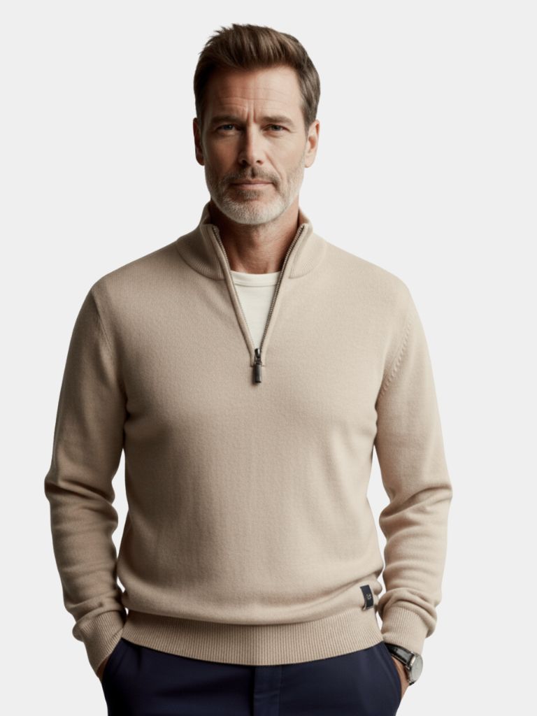 Half Zip Cardigan – Lightweight Knit Sweater