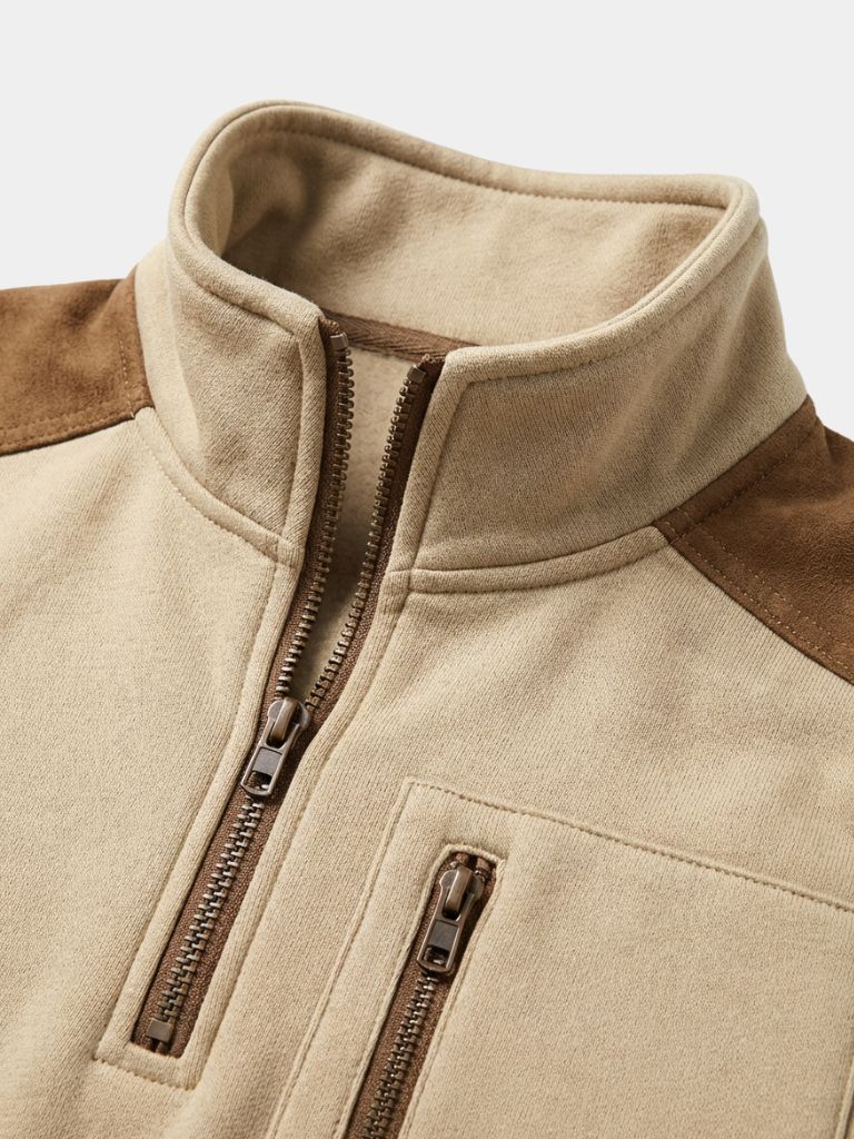 Quarter Zip Pullover | Urban Exploration High Collar Sweater