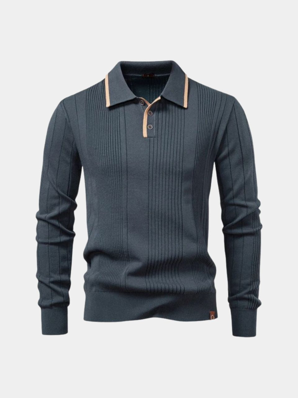 Vertical Ridge Sweater - Slim Fit Ribbed Knitwear