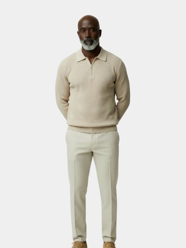 Half Zip Sweater | Luxury Knitwear Jumper