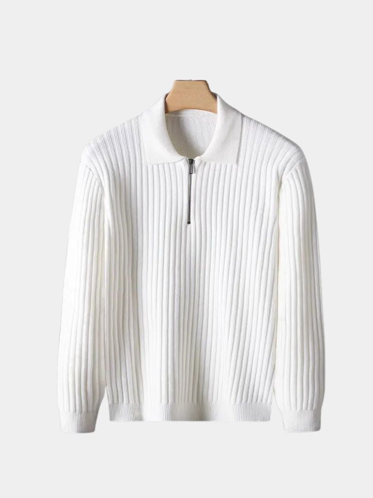 Knit Polo Pullover - Alpine Riviera