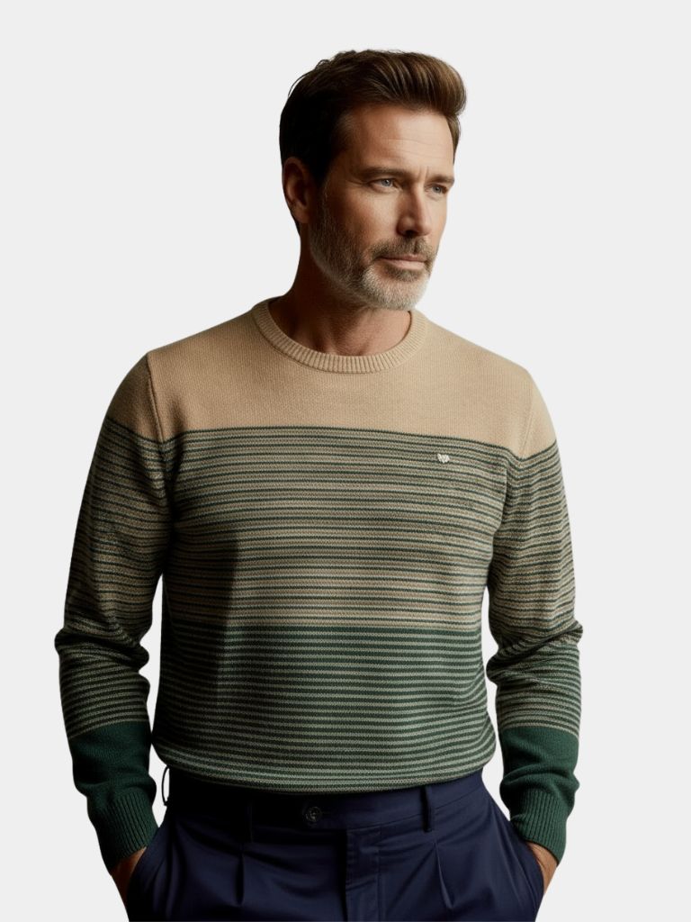 Men's Crew Neck Sweater - Cotton Pullover