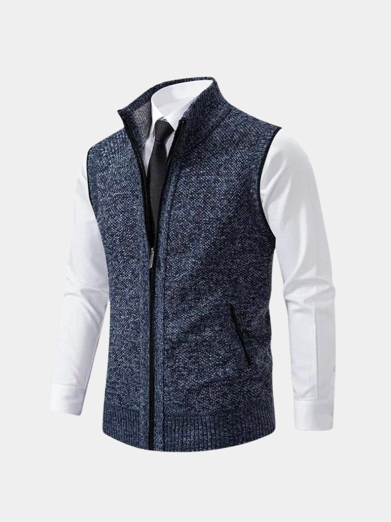 Full-Zip Sweater Vest | Sophisticated Viretti Milano