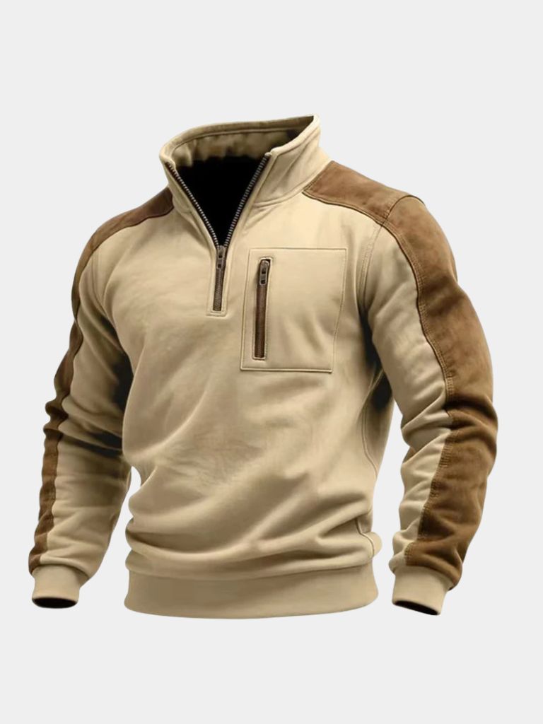 Quarter Zip Pullover | Urban Exploration High Collar Sweater